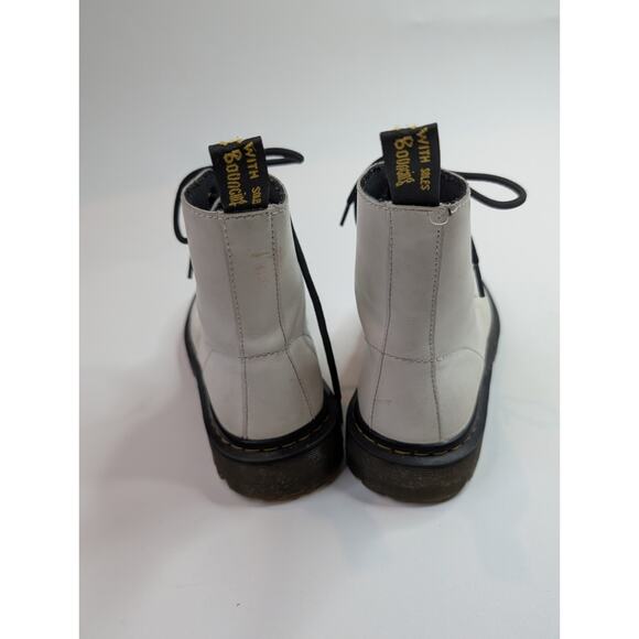 Dr Martens Womens Size 7 US Luana White Leather Combat Boots - Picture 6 of 9